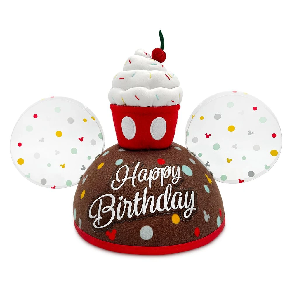 Disney Mickey Mouse ''Happy Birthday'' Ear Hat For Adults 1 Disney Mickey Mouse ''Happy Birthday'' Ear Hat For Adults