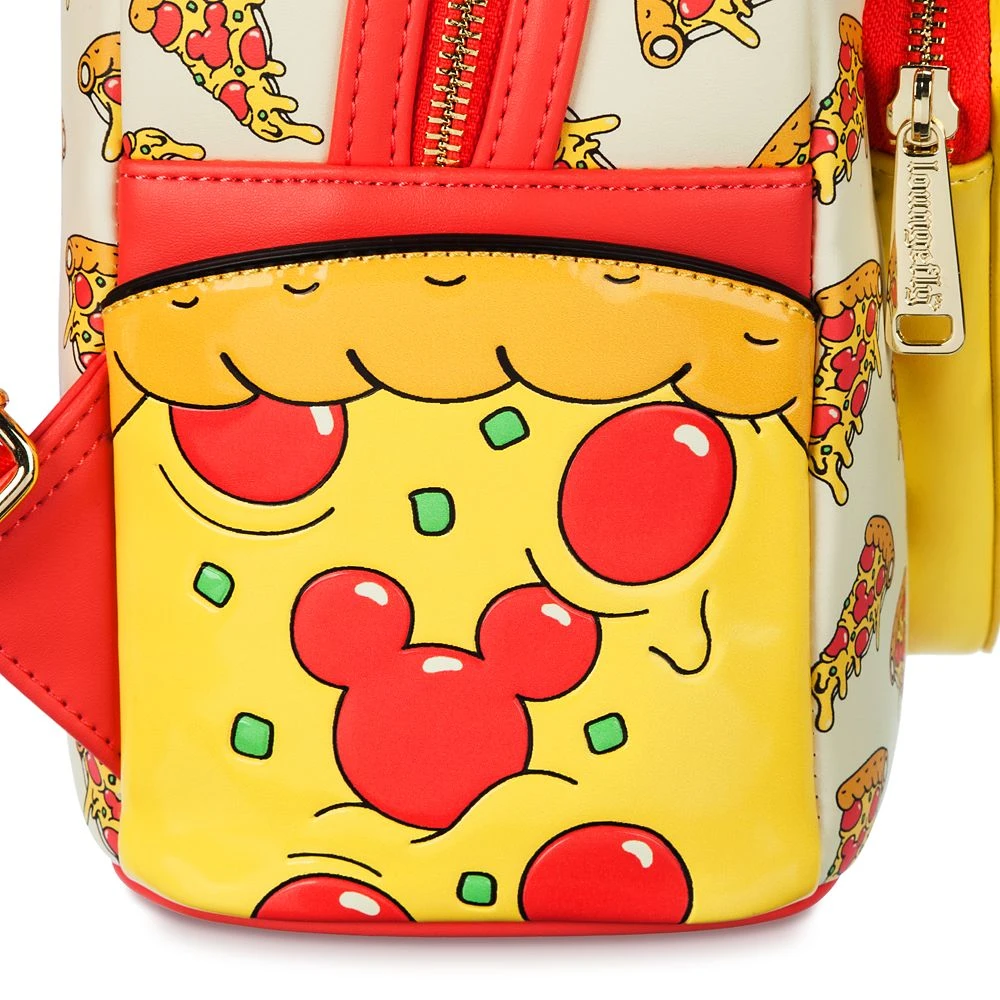 Mickey Mouse Pizza Loungefly Mini Backpack – Disney Eats 4 Mickey Mouse Pizza Loungefly Mini Backpack – Disney Eats - Image 4