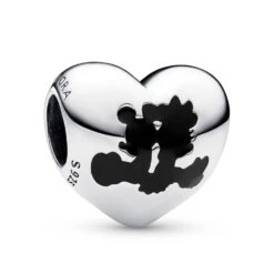 Disney Mickey And Minnie Mouse Heart Charm By Pandora