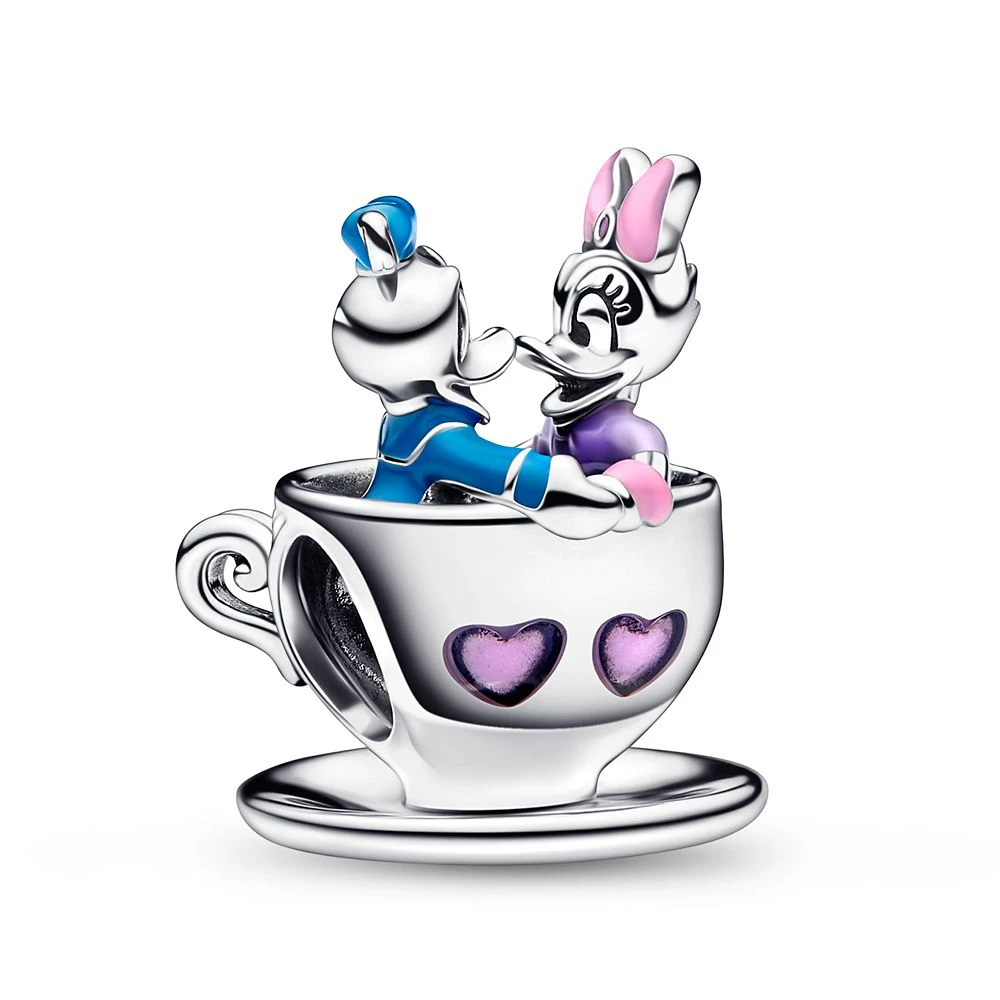 Donald Duck And Daisy Duck Teacup Charm By Pandora – Mad Tea Party – Disney Parks 1 Donald Duck And Daisy Duck Teacup Charm By Pandora – Mad Tea Party – Disney Parks