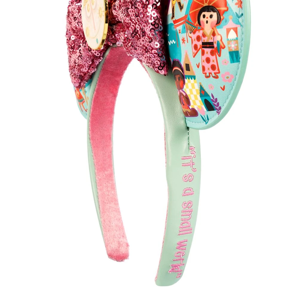 Disney It's A Small World Ear Headband With Sequined Bow For Adults 4 Disney It's A Small World Ear Headband With Sequined Bow For Adults - Image 4