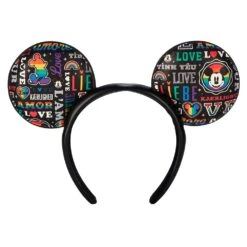 Mickey Mouse ''Love'' Ear Headband For Adults – Disney Pride Collection -Disney Shop 4503059550139 3