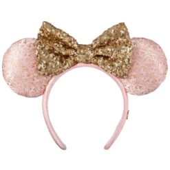 Minnie Mouse Disney Princess Ear Headband With Sequined Bow For Adults