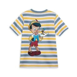 Disney Pinocchio And Jiminy Cricket Striped T-Shirt For Kids -Disney Shop 5007048020047 2