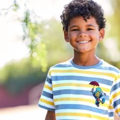 Disney Pinocchio And Jiminy Cricket Striped T-Shirt For Kids -Disney Shop 5007048020047 6