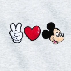 Disney Mickey Mouse ''Peace, Love, Mickey'' Pullover Sweatshirt For Women -Disney Shop 5102057430347 3
