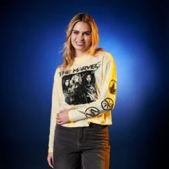 Disney The Marvels Long Sleeve Tie-Dye T-Shirt For Women -Disney Shop 5106048004967 5