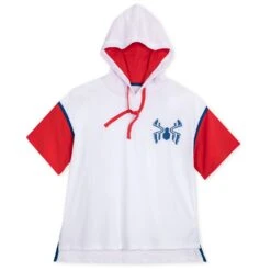 Disney Spider-Man Short Sleeve Pullover Hoodie For Women