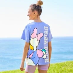 Disney Daisy Duck Back To Front T-Shirt For Women -Disney Shop 5106106030188 2