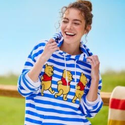 Disney Winnie The Pooh Striped Pullover Hoodie For Adults -Disney Shop 5201059750216 4