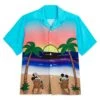 Disney Mickey And Minnie Mouse Summer Woven Shirt For Adults