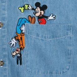 Disney Mickey Mouse And Friends Denim Shirt For Adults -Disney Shop 5205057810228 4