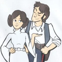 Disney Princess Leia And Han Solo ''I Love You'' Couples Spirit Jersey For Adults – Star Wars – White -Disney Shop 5302058380065 3