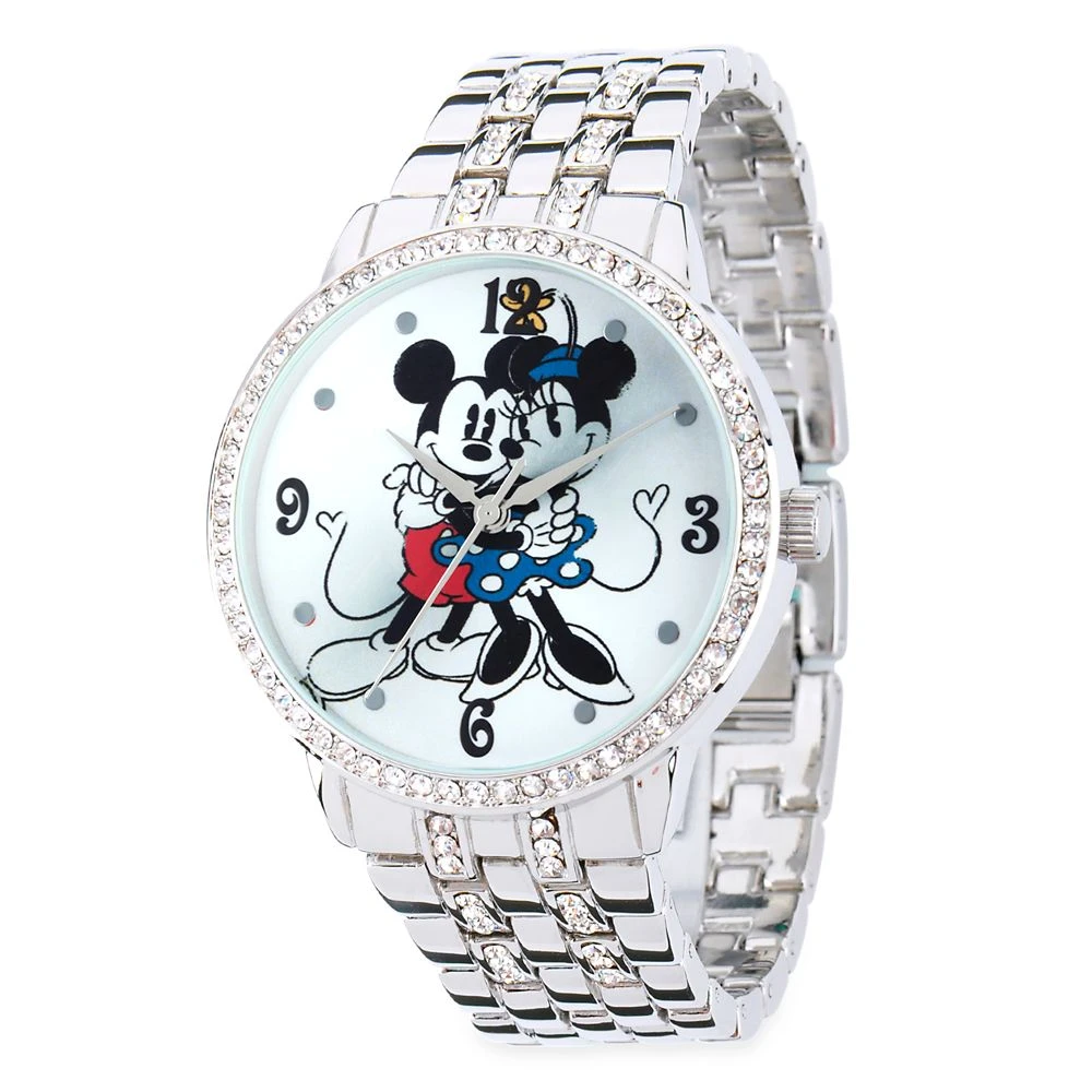 Disney Mickey And Minnie Mouse Silver Alloy Watch For Women 1 Disney Mickey And Minnie Mouse Silver Alloy Watch For Women