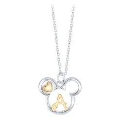 Disney Mickey Mouse Icon With Initial Necklace -Disney Shop 6730058010765 1