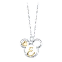 Disney Mickey Mouse Icon With Initial Necklace -Disney Shop 6730058010765 2