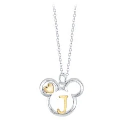 Disney Mickey Mouse Icon With Initial Necklace -Disney Shop 6730058010765 3