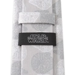 Disney Millennium Falcon Gray Silk Tie For Adults – Star Wars -Disney Shop 6730059363214 3