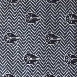 Disney Millennium Falcon Herringbone Blue Silk Tie For Adults – Star Wars -Disney Shop 6730059363452 2