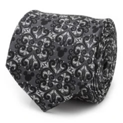 Disney Mickey Mouse Icon Filigree Silk Tie For Adults