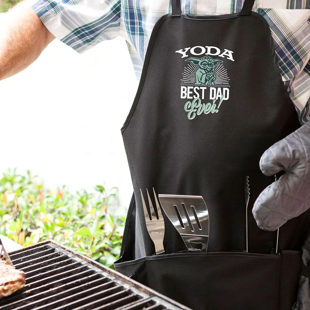 Disney Yoda ''Best Dad Ever'' BBQ Apron Tote Pro Grill Set – Star Wars 2 Disney Yoda ''Best Dad Ever'' BBQ Apron Tote Pro Grill Set – Star Wars - Image 2