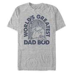 Disney King Triton ''World's Greatest Dad Bod'' Heathered T-Shirt For Men – The Little Mermaid