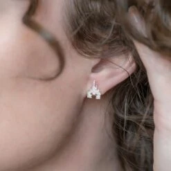 Disney Mickey Mouse Fantasyland Castle Earrings By Rebecca Hook – Silver -Disney Shop 7401057283074 1