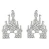Disney Mickey Mouse Fantasyland Castle Earrings By Rebecca Hook – Silver