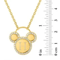 Disney Mickey Mouse Icon Gold Necklace By Rebecca Hook – Personalized 6 Disney Mickey Mouse Icon Gold Necklace By Rebecca Hook – Personalized -Disney Shop 7401057287112 2