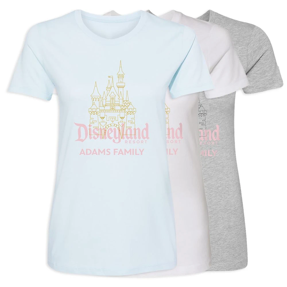 Women's Sleeping Beauty Castle Disneyland T-Shirt – Customized 1 Women's Sleeping Beauty Castle Disneyland T-Shirt – Customized