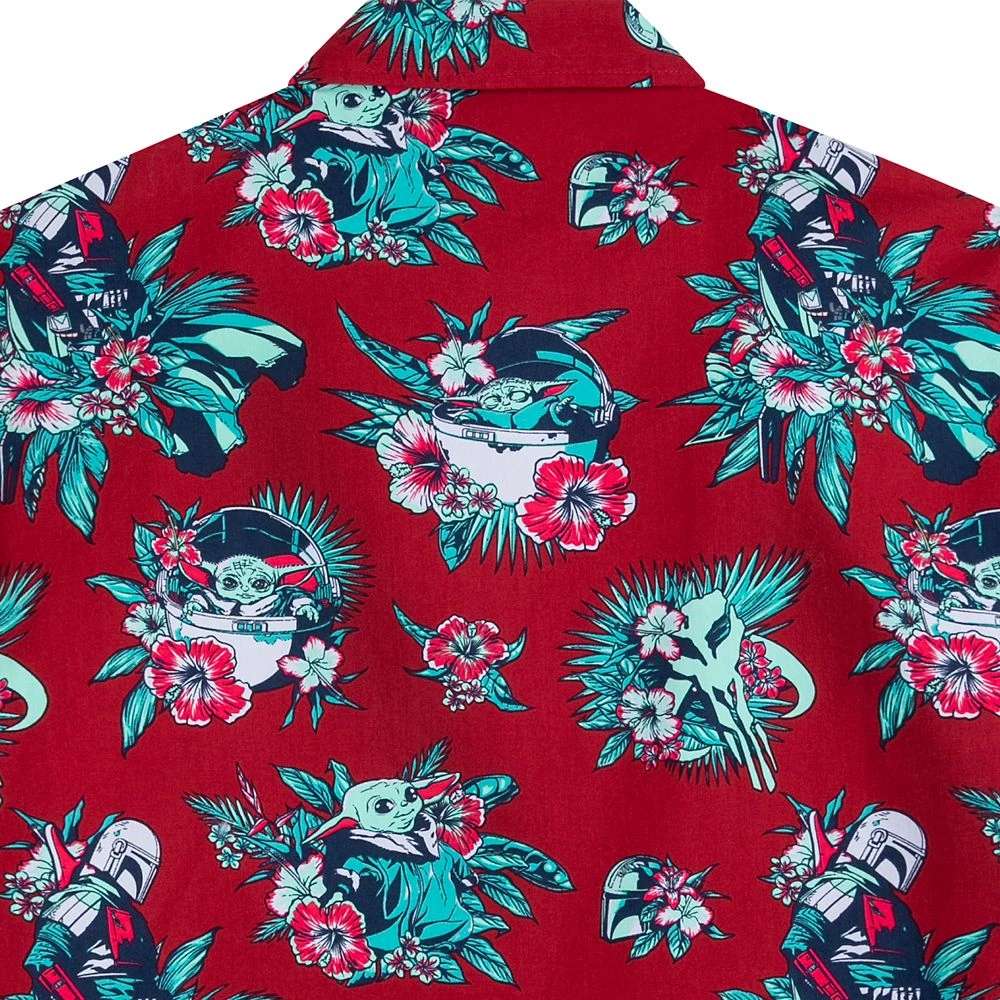 Disney Grogu And Din Djarin Woven Shirt For Adults – Star Wars: The Mandalorian 2 Disney Grogu And Din Djarin Woven Shirt For Adults – Star Wars: The Mandalorian - Image 2